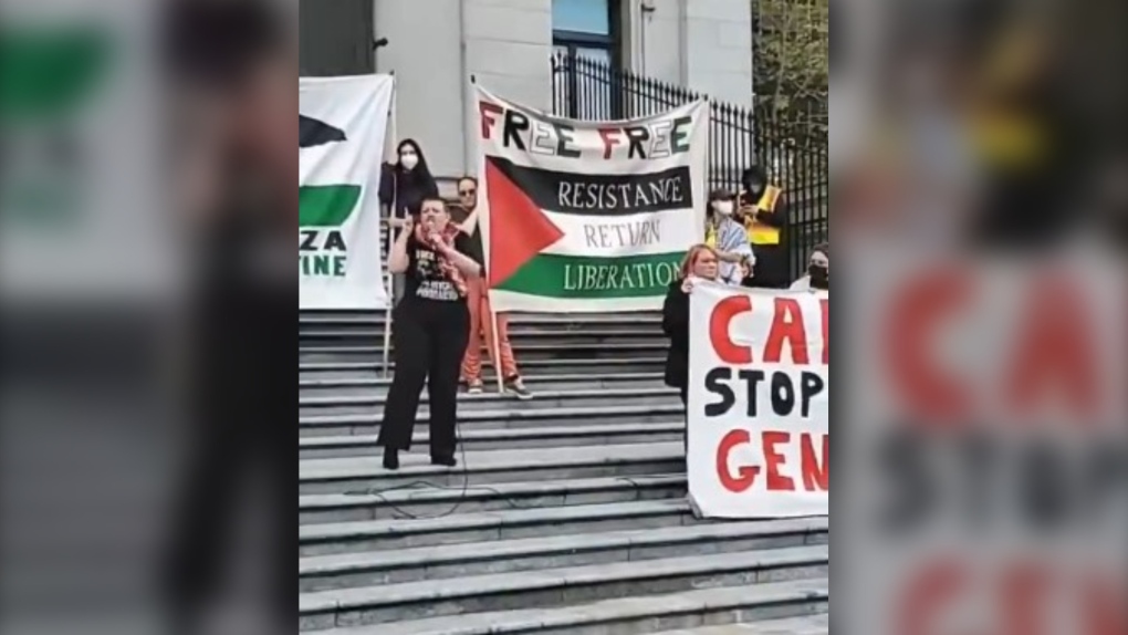 No charges yet for B.C. protester who praised Hamas at rally [Video]