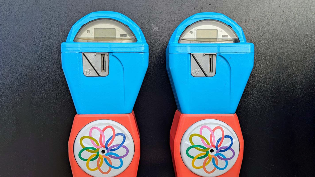 Parking meters for a charitable cause [Video]