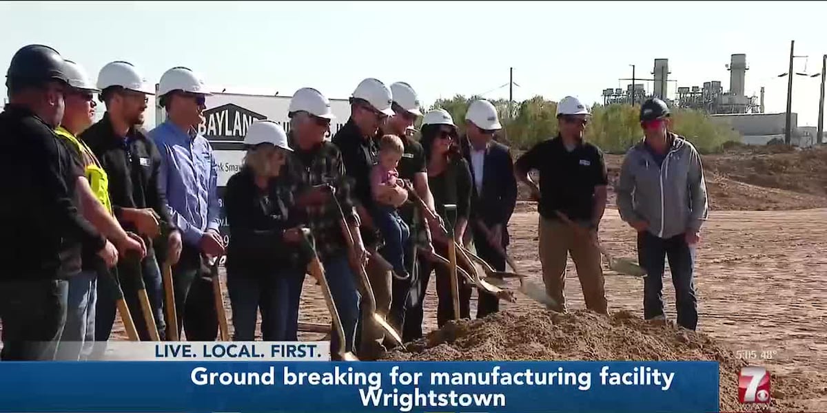 Manufacturing facility in Wrightstown holds groundbreaking ceremony [Video]