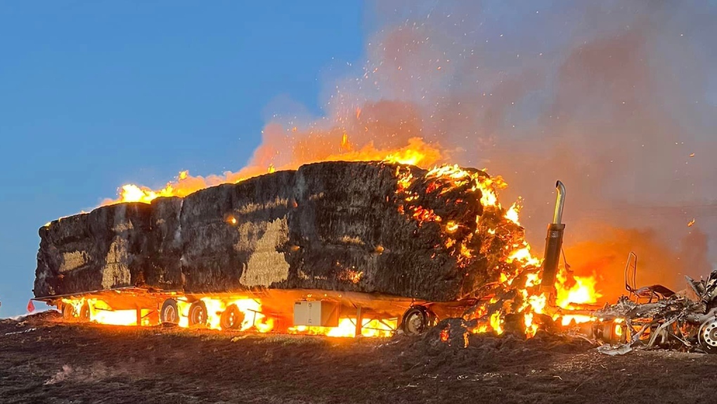 Bethune Fire Department responds to semi fire on Highway 2 [Video]