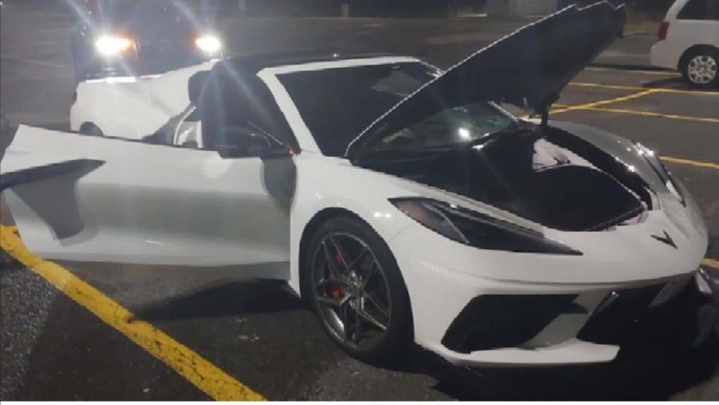 Stolen Corvette from GTA recovered in eastern Ontario, OPP charge two people from Quebec [Video]