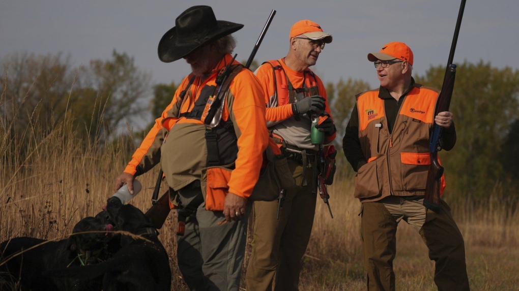 U.S. election: Tim Walz hunts pheasants, comes home empty-handed [Video]