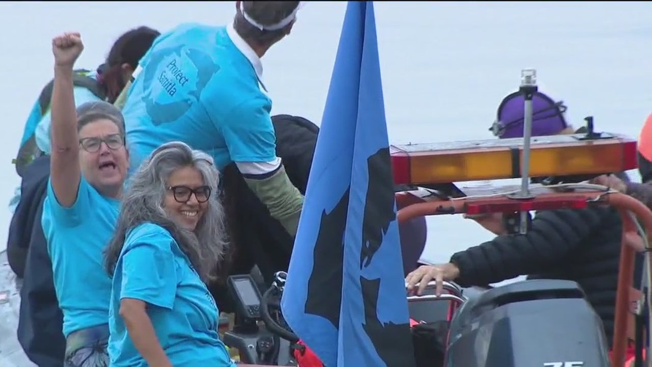 Group swims from Golden Gate Bridge to Alcatraz for awareness of cultural land [Video]