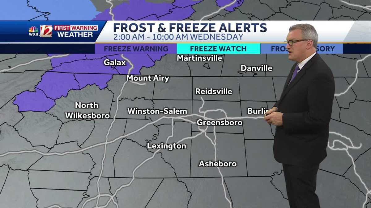 Freeze Warning issued for North Carolina and Virginia mountains through Wednesday morning [Video]