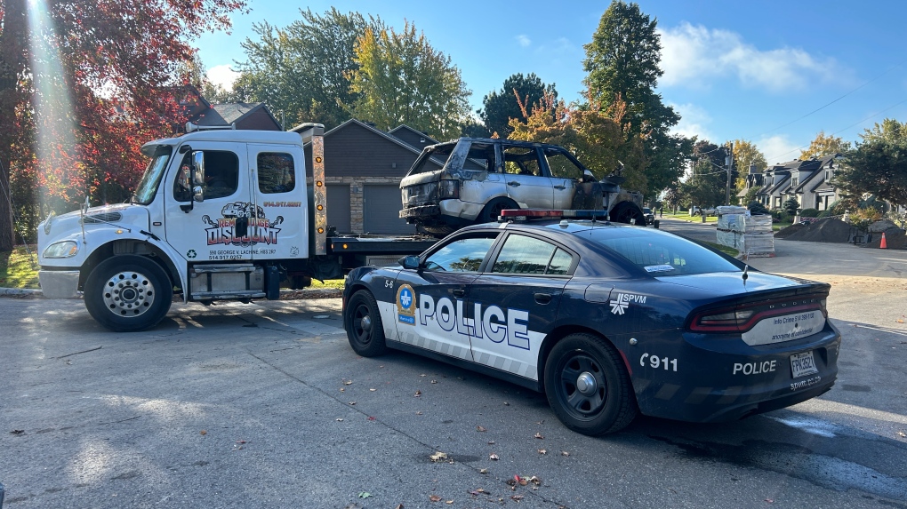 Vehicle set on fire at a home in Dorval [Video]