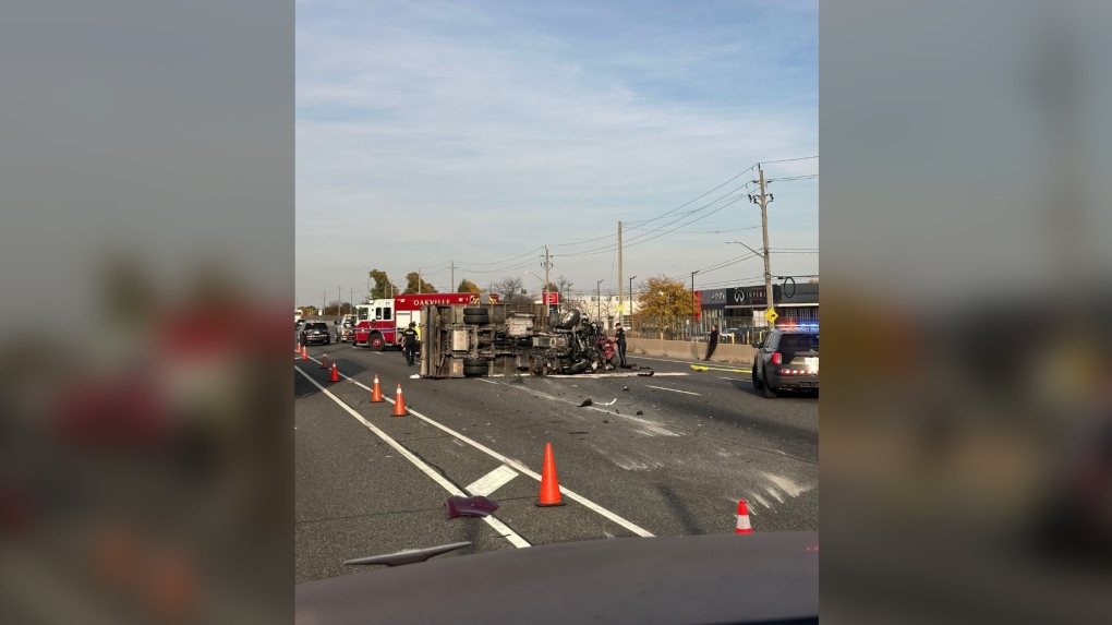 QEW crash seriously injures driver [Video]