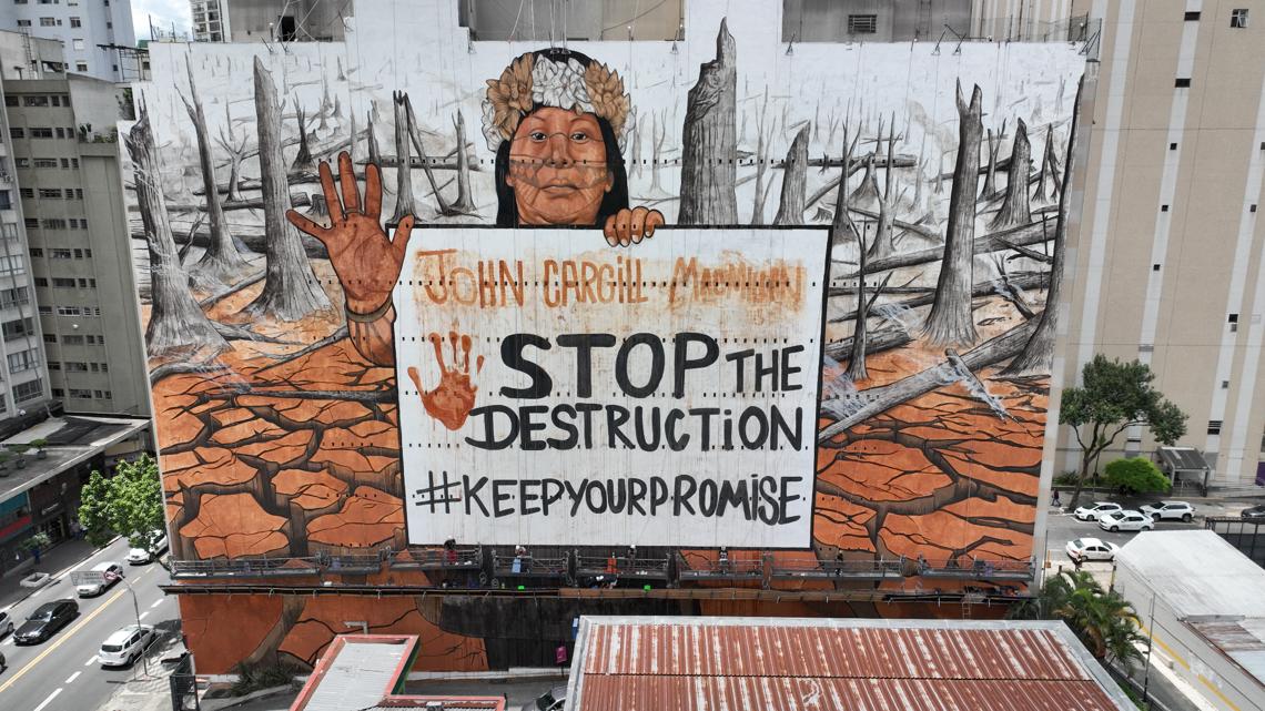 Brazilian artist targets MN-based Cargill with climate mural [Video]