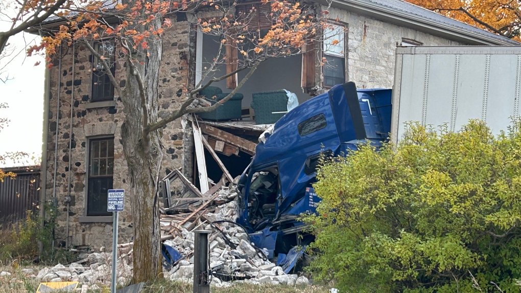 OPP report transport truck into abandoned house [Video]