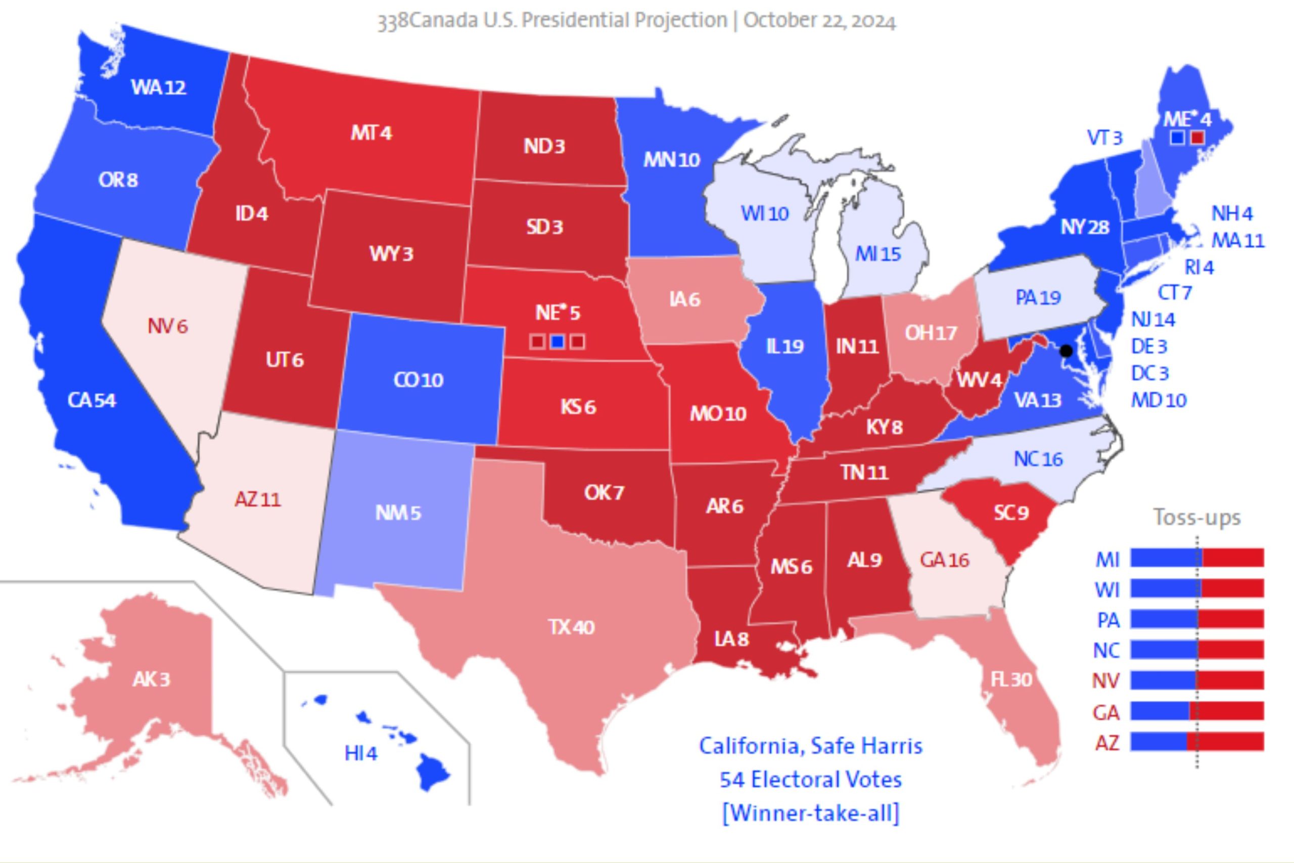 Electoral College Map Projector Flips Fourth State From Donald Trump [Video]