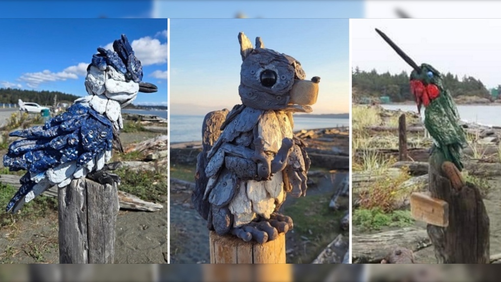 Mounties investigate theft of driftwood sculptures in Colwood, B.C. [Video]