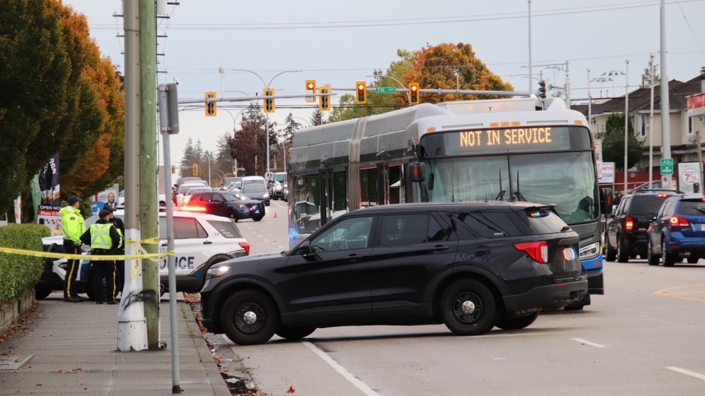 Pedestrian dead after collision in Surrey [Video]