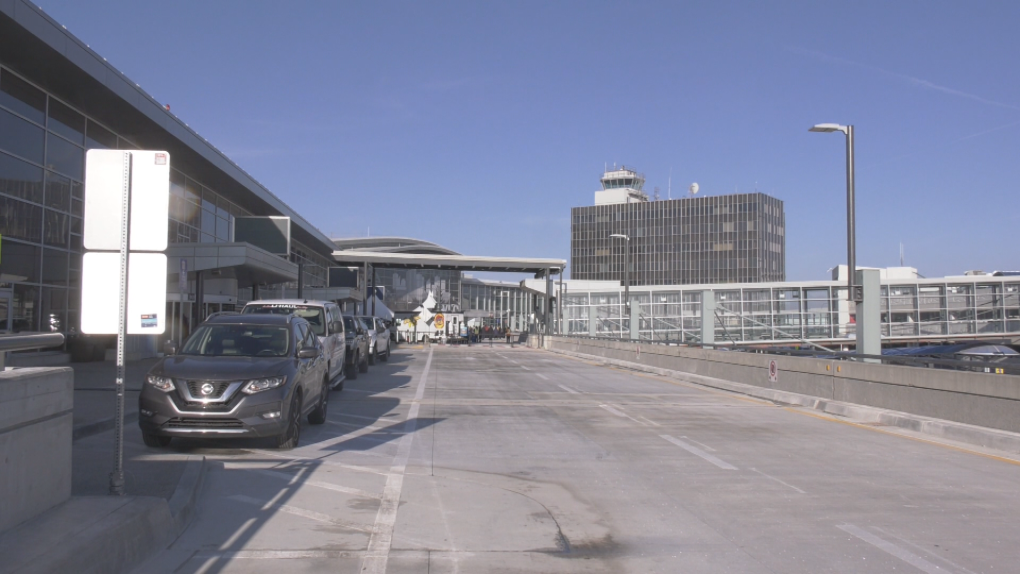 Edmonton airport departures roadway reopening [Video]