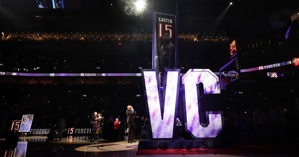 Raptors pay tribute to Vince Carter, retire No. 15 jersey [Video]