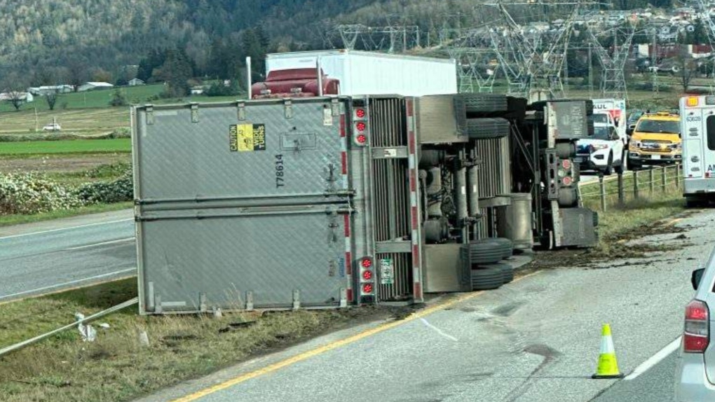 Wind a ‘major factor’ in caught-on-camera B.C. truck crash: police [Video]