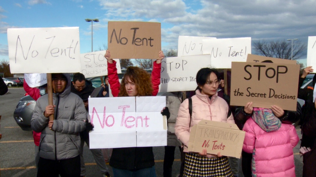 Kanata residents oppose proposed sprung structure for asylum seekers [Video]