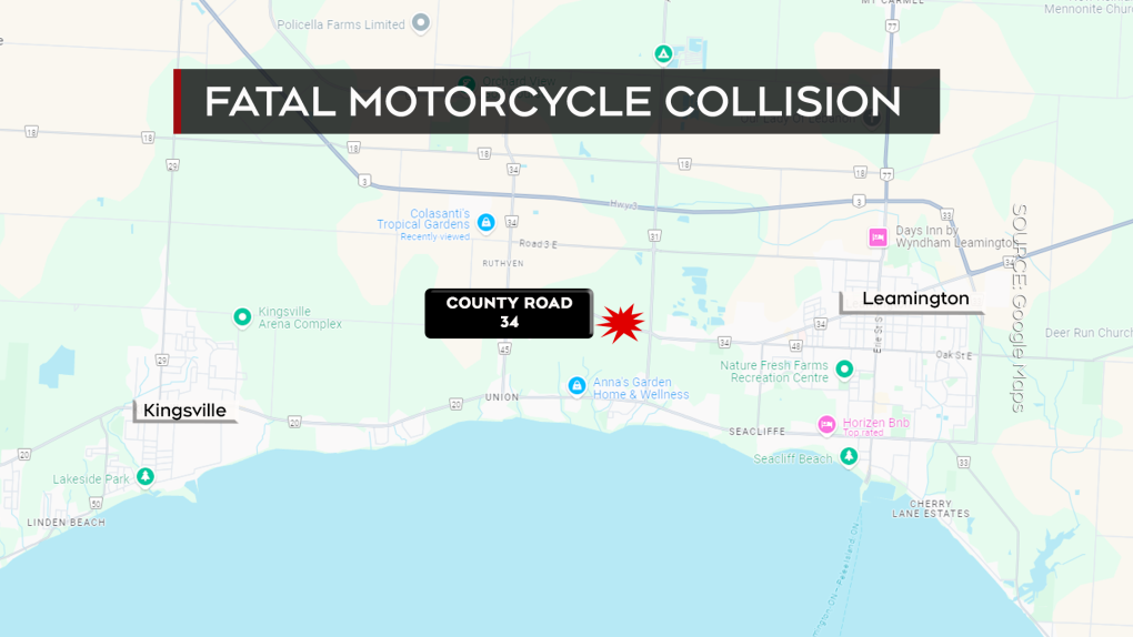 Fatal motorcycle collision in Kingsville [Video]