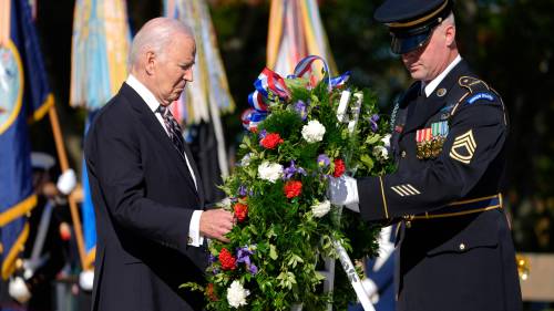 Veterans Day: Biden fondly recalls late son Beau asking him to pin his bars on his uniform [Video]