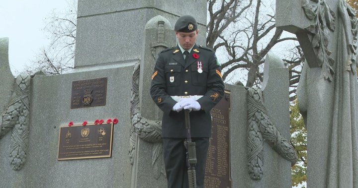 Crowd brave rain to honour veterans at Fredericton Remembrance Day ceremony - New Brunswick [Video]