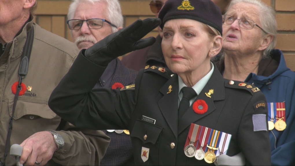 Injured CTV meteorologist Dory Rossiter attends Remembrance Day event in Lethbridge [Video]