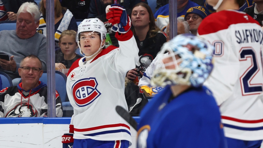 Cole Caufield scores twice to lead Canadiens over Sabres 7-5 [Video]