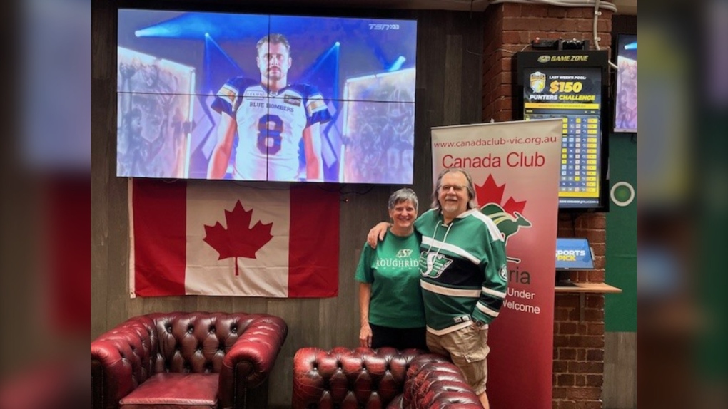 CFL Grey Cup: Roughriders fan cheering for Bombers in Australia [Video]