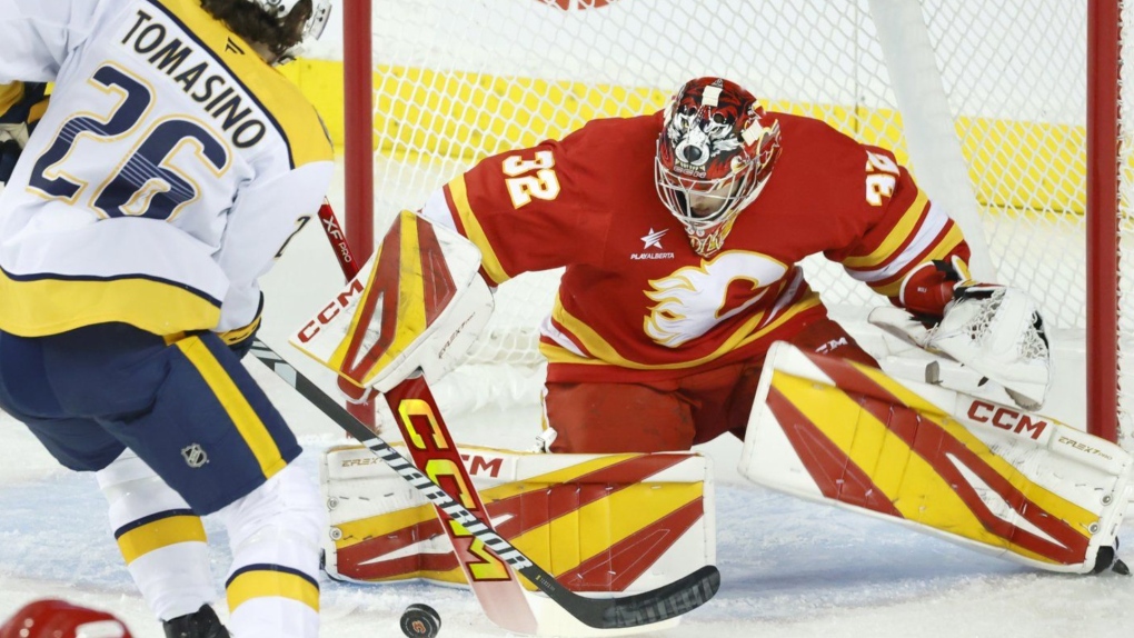 Miromanov and Coleman score, Wolf earns shutout as Flames blank Predators 2-0 [Video]