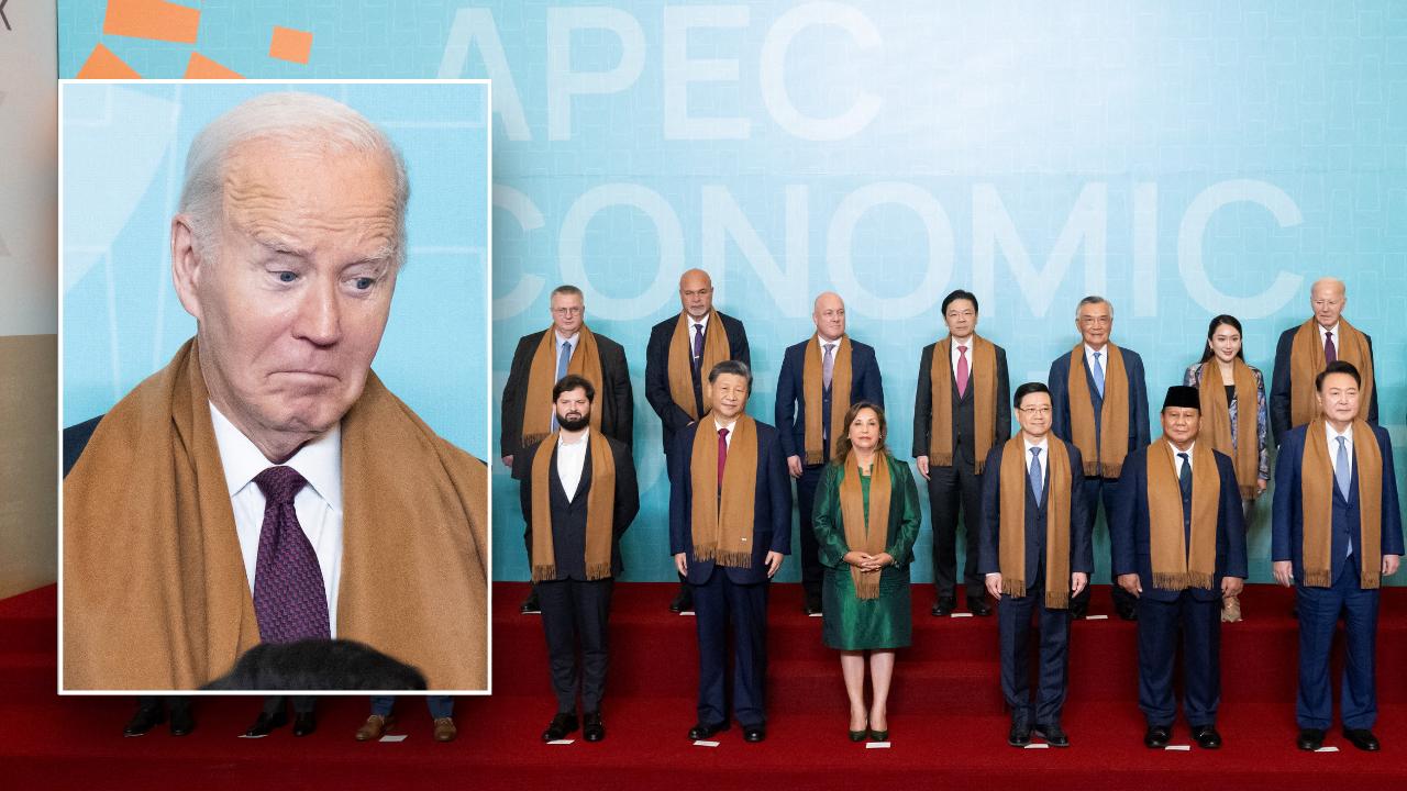 Biden relegated to back of APEC family photo with Xi Jinping in front [Video]