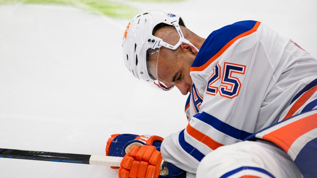 Oiler Darnell Nurse exits game against Leafs [Video]