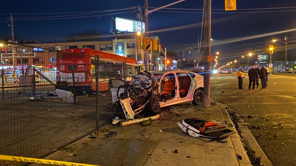 9 injured after TTC bus, stolen vehicle collide in Toronto: police [Video]