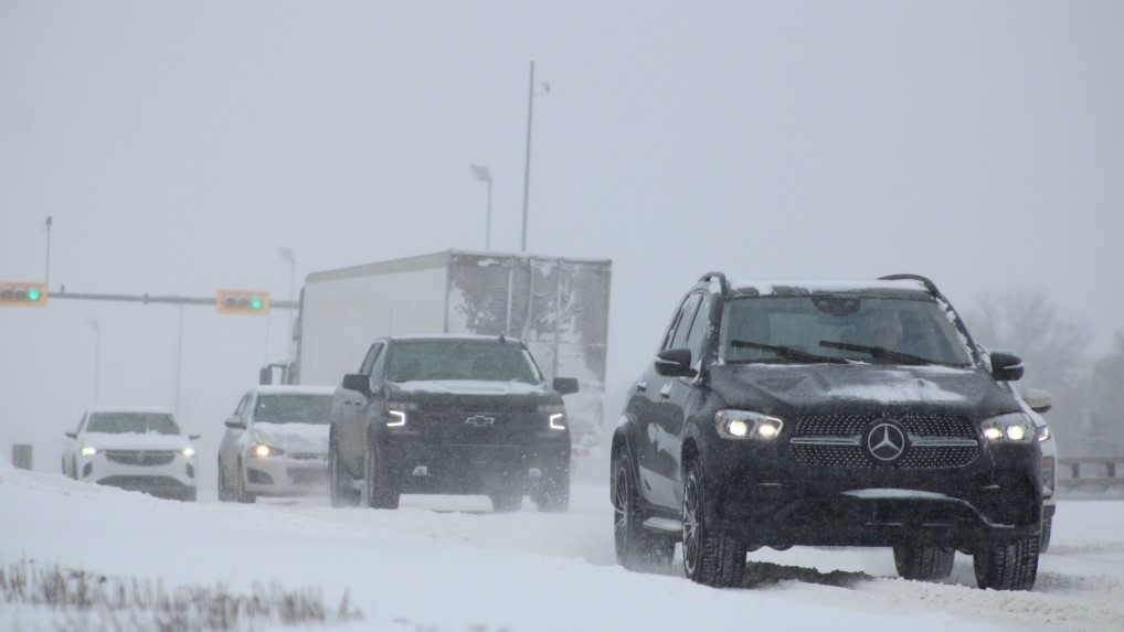 Saskatchewan storm: Winter conditions causing havoc on roadways [Video]