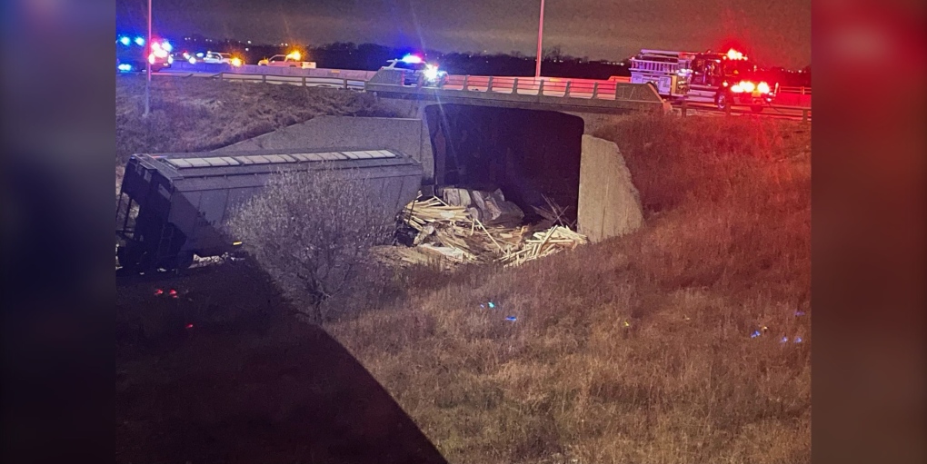 Winnipeg crash involving semi, train derailment causes road closures [Video]