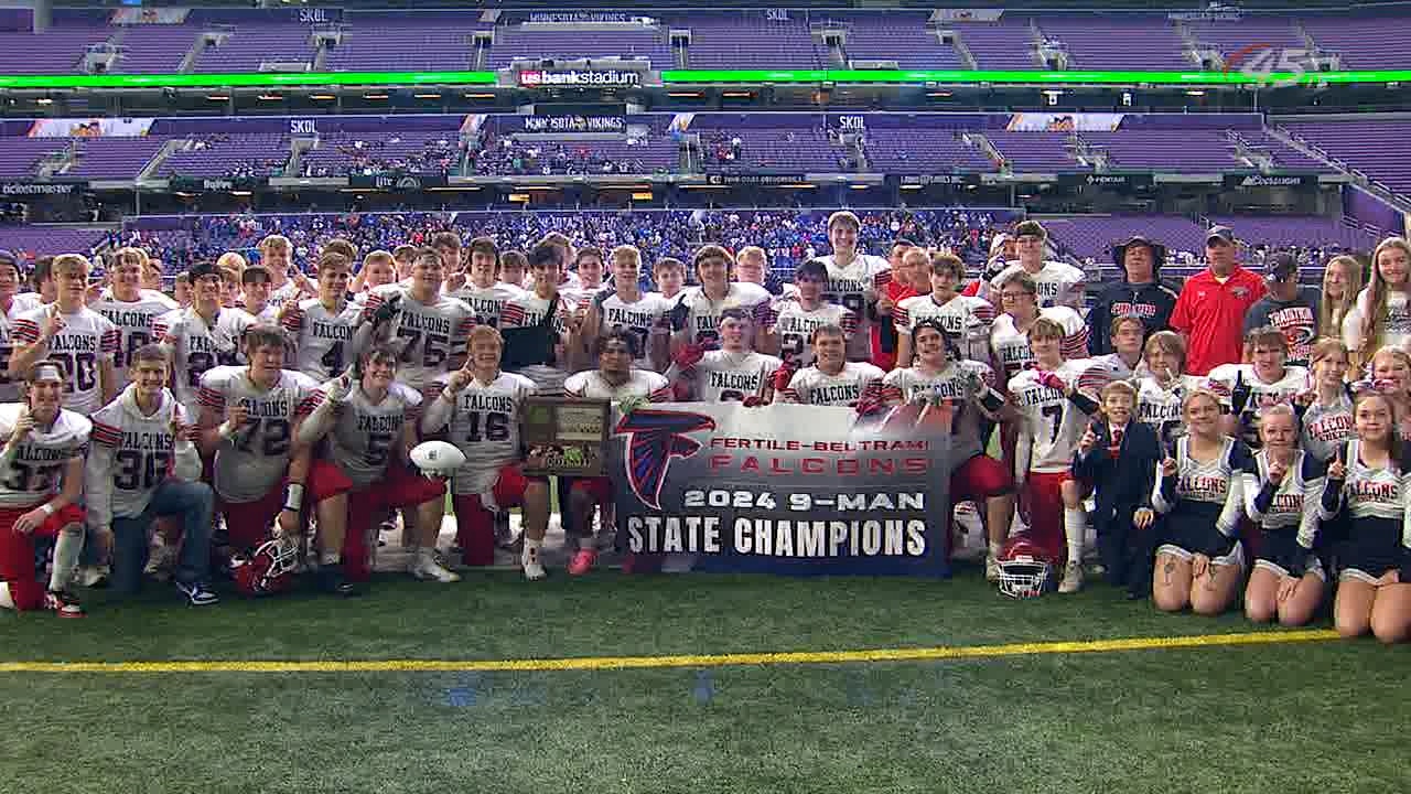 Fertile-Beltrami caps off undefeated season with 20-8 win in Nine-Player championship [Video]