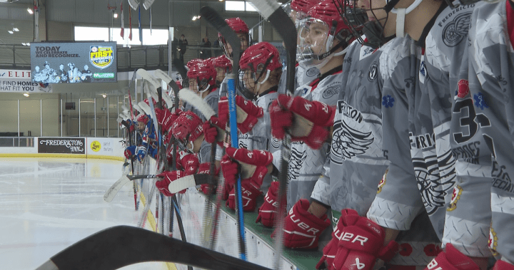 Theyre my heroes: Hockey ceremony acknowledges those who saved referees life - New Brunswick [Video]