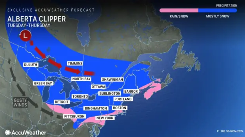 Map Shows Where ‘Alberta Clipper’ Winter Storm Forecast to Hit 16 States [Video]