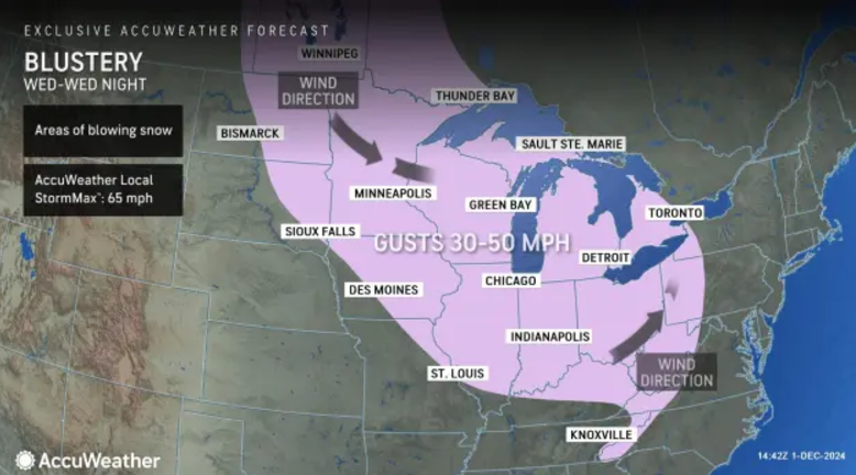 Map Shows 18 States Where Wind Gusts Could Reach 50 mph Amid Freezing Temps [Video]