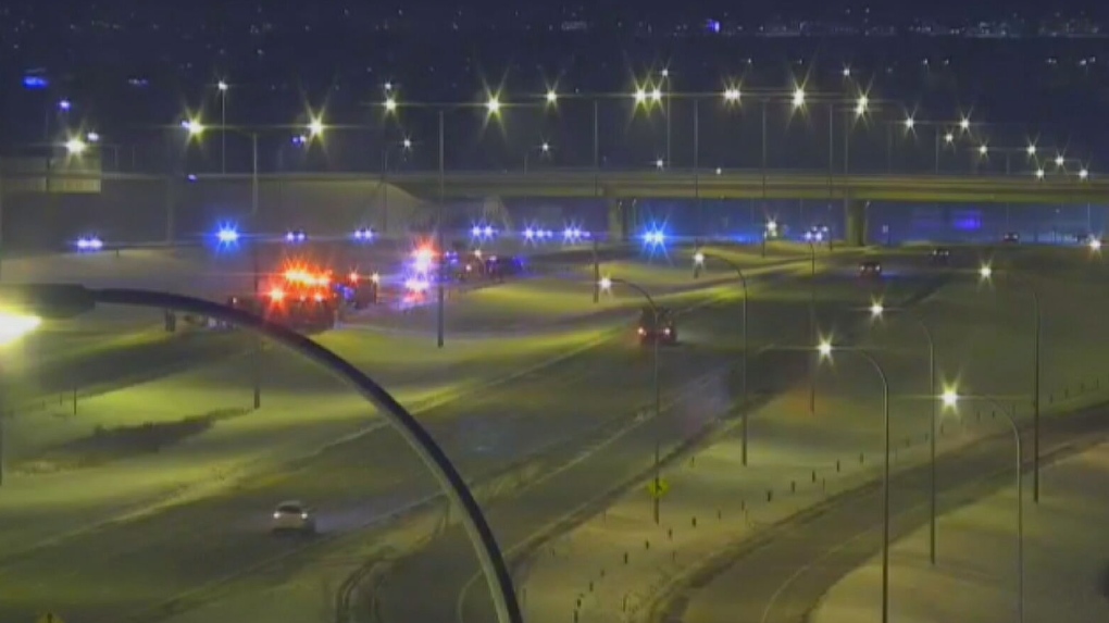 Stoney Trail crash closes section of road [Video]