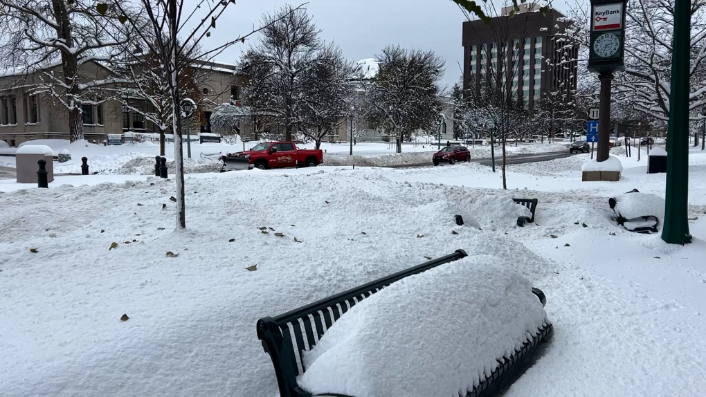 Watertown snow: 90 cm in first lake-effect storm of the season [Video]