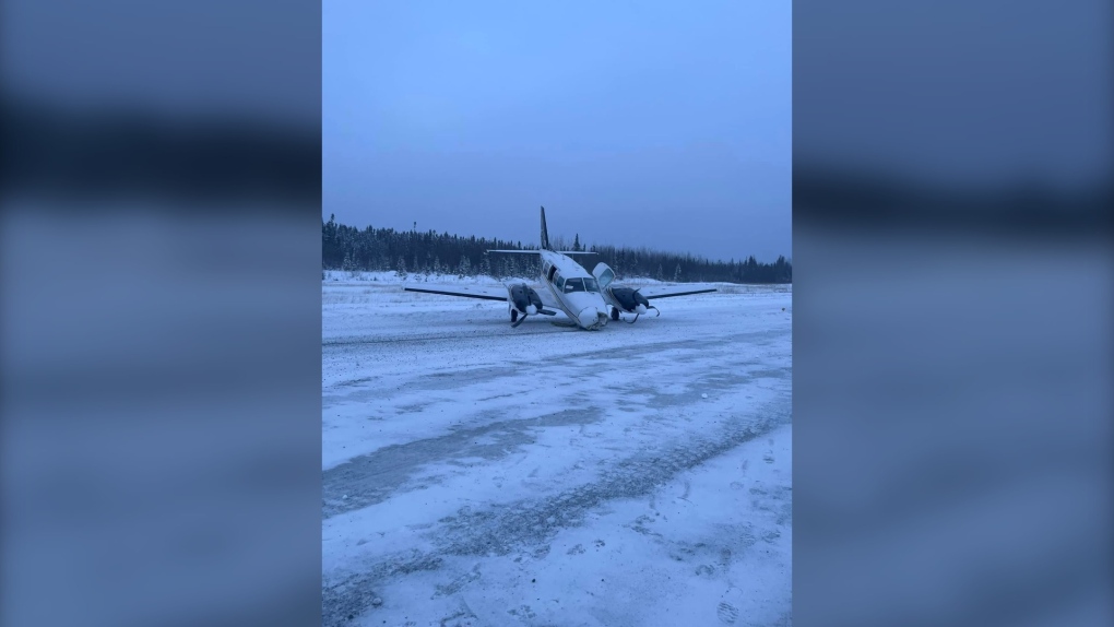 Plane veers off runway at Red Sucker Lake Airport [Video]