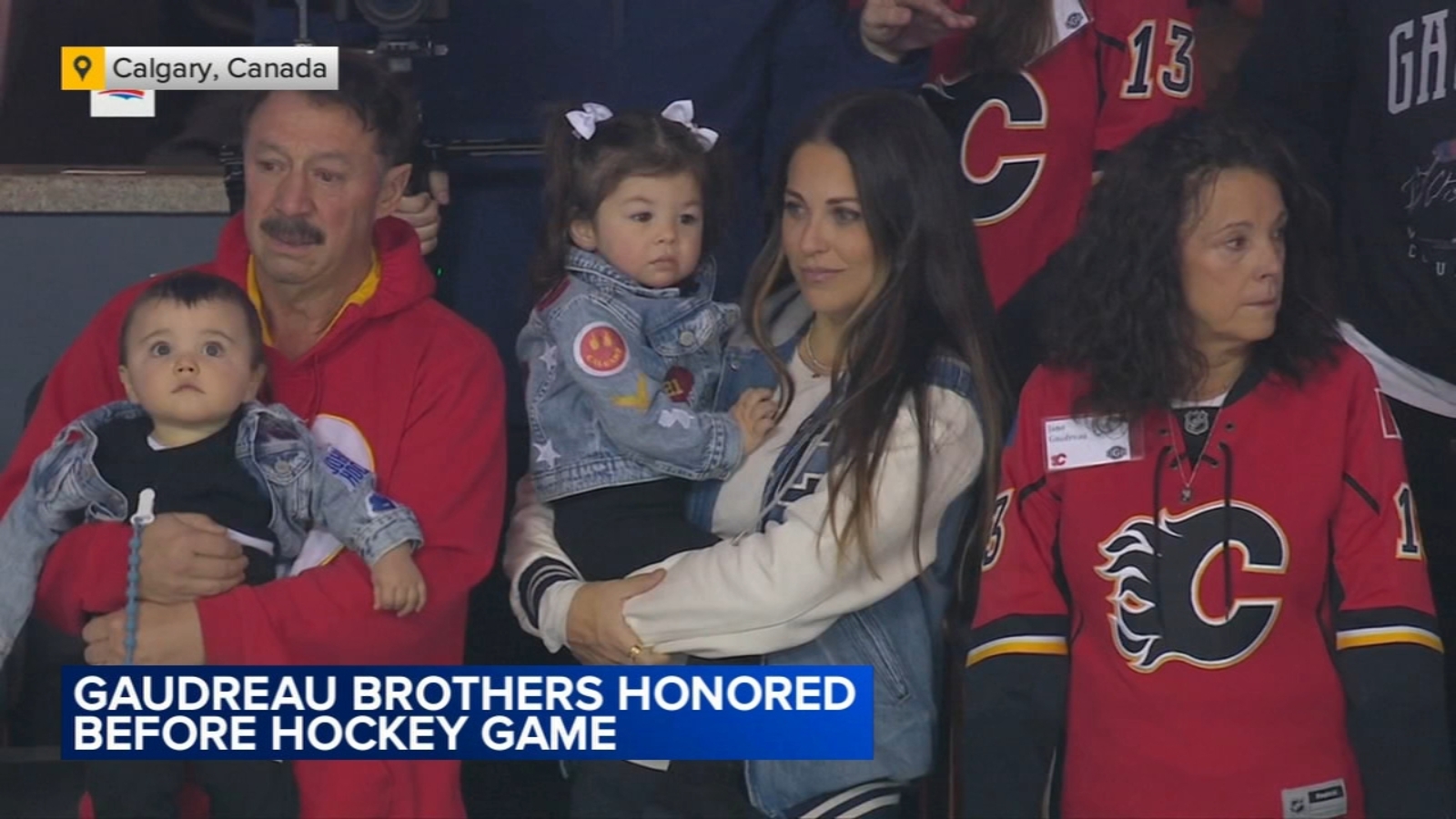 Flames honor Johnny Gaudreau, welcome family back to Calgary for game vs. Blue Jackets [Video]