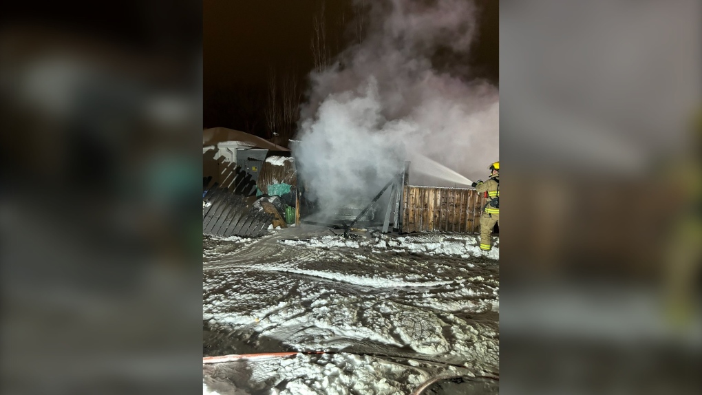 No injuries after early morning garage, camper fire in west Regina [Video]