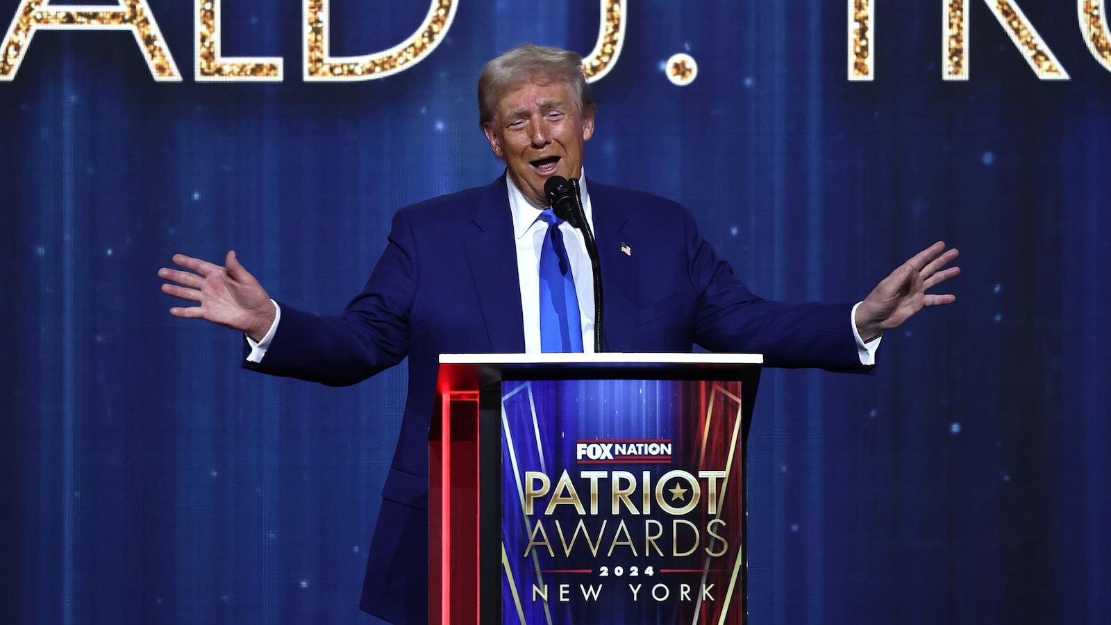 At Fox Nation awards ceremony, Trump boasts about recent conversations with foreign leaders, promises to ‘look at’ election system [Video]