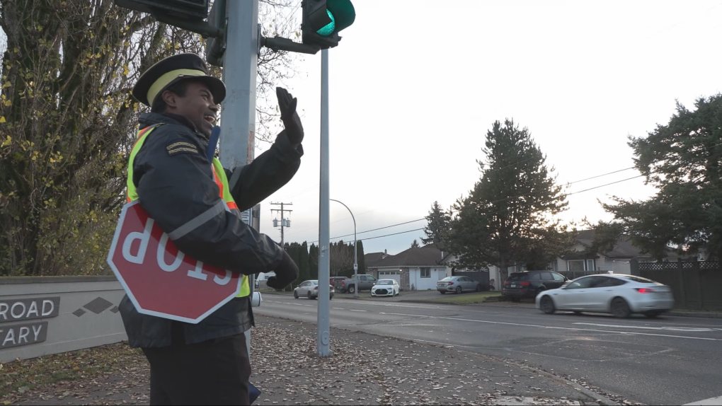 Video of joyful Surrey school crossing guard goes viral [Video]