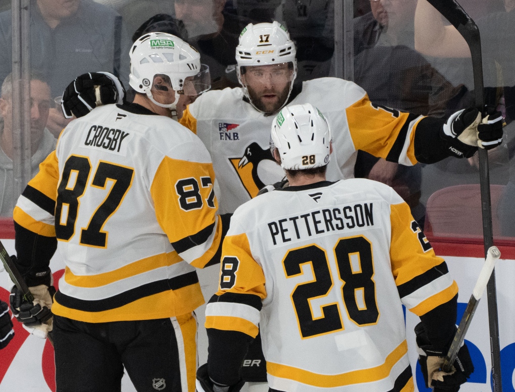 Rust scores hat trick, Penguins strike six times in third to win 9-2 over Canadiens [Video]