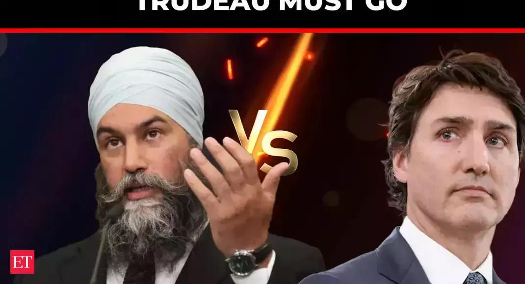 ‘Justin Trudeau must go, all options on the table’: Jagmeet presser after Freeland quits cabinet – The Economic Times Video