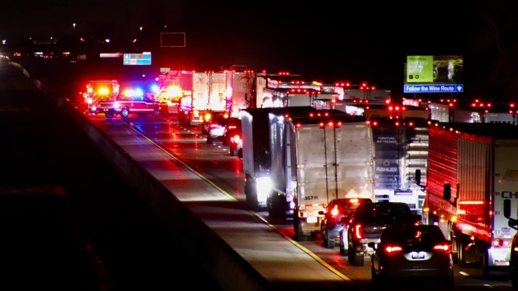 Highway 401 shut down for transport truck fire [Video]