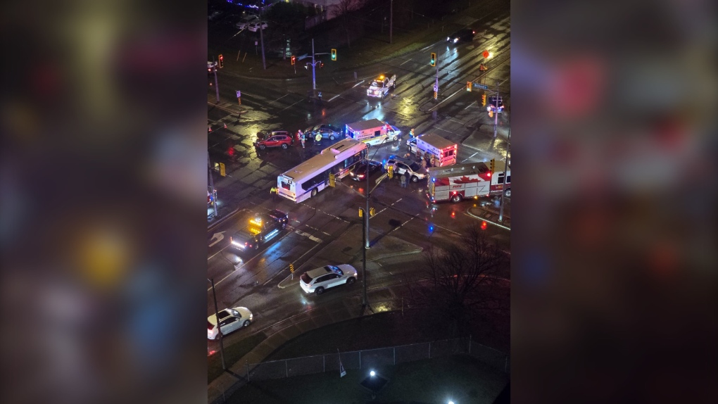 Police investigating two separate collisions at Kitchener intersection [Video]