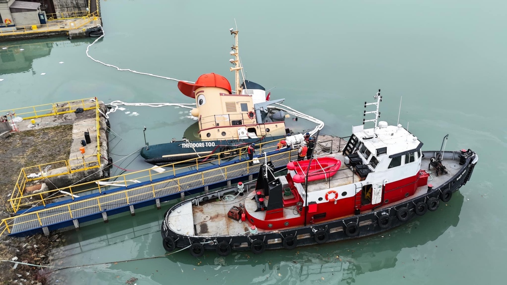 Theodore tugboat partially sinks | CTV News [Video]