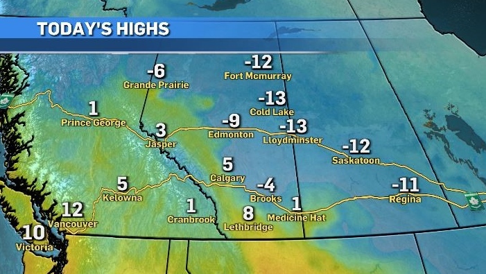 Calgary weather: A week-long warm trend starts Friday, including overnight lows hovering near freezing [Video]