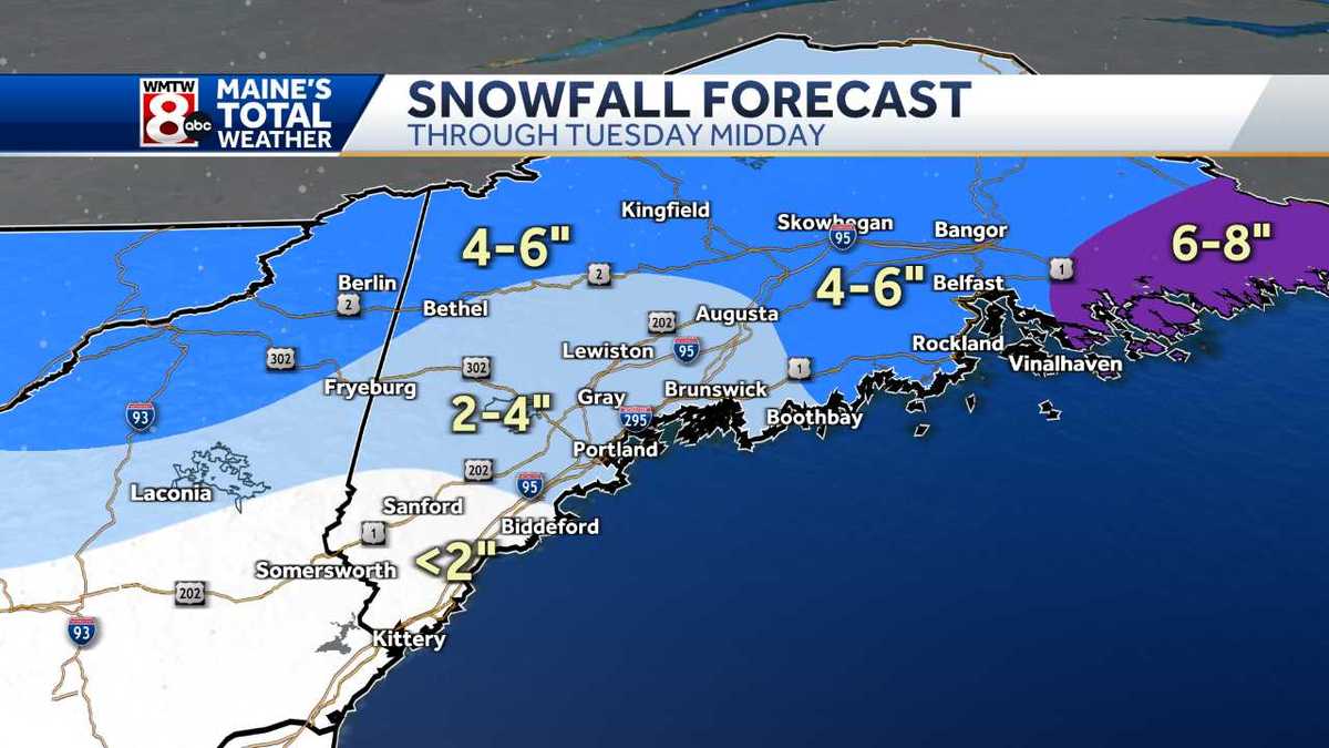 Maine sees snow early on Christmas Eve; potential for slick roads [Video]