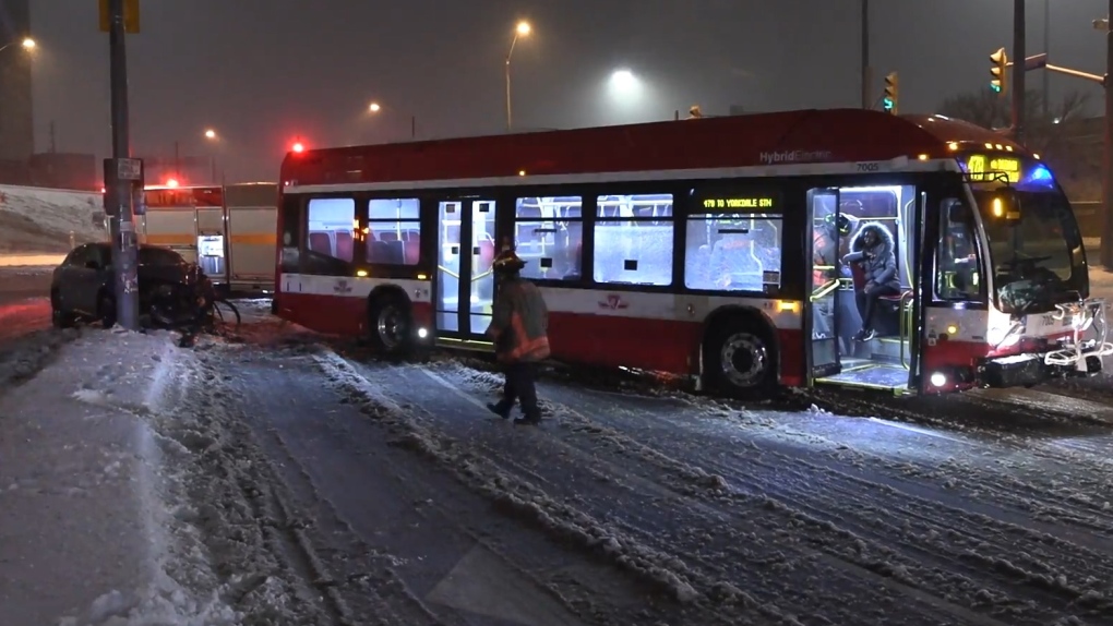 Car crash near Yorkdale mall sends 2 to hospital [Video]